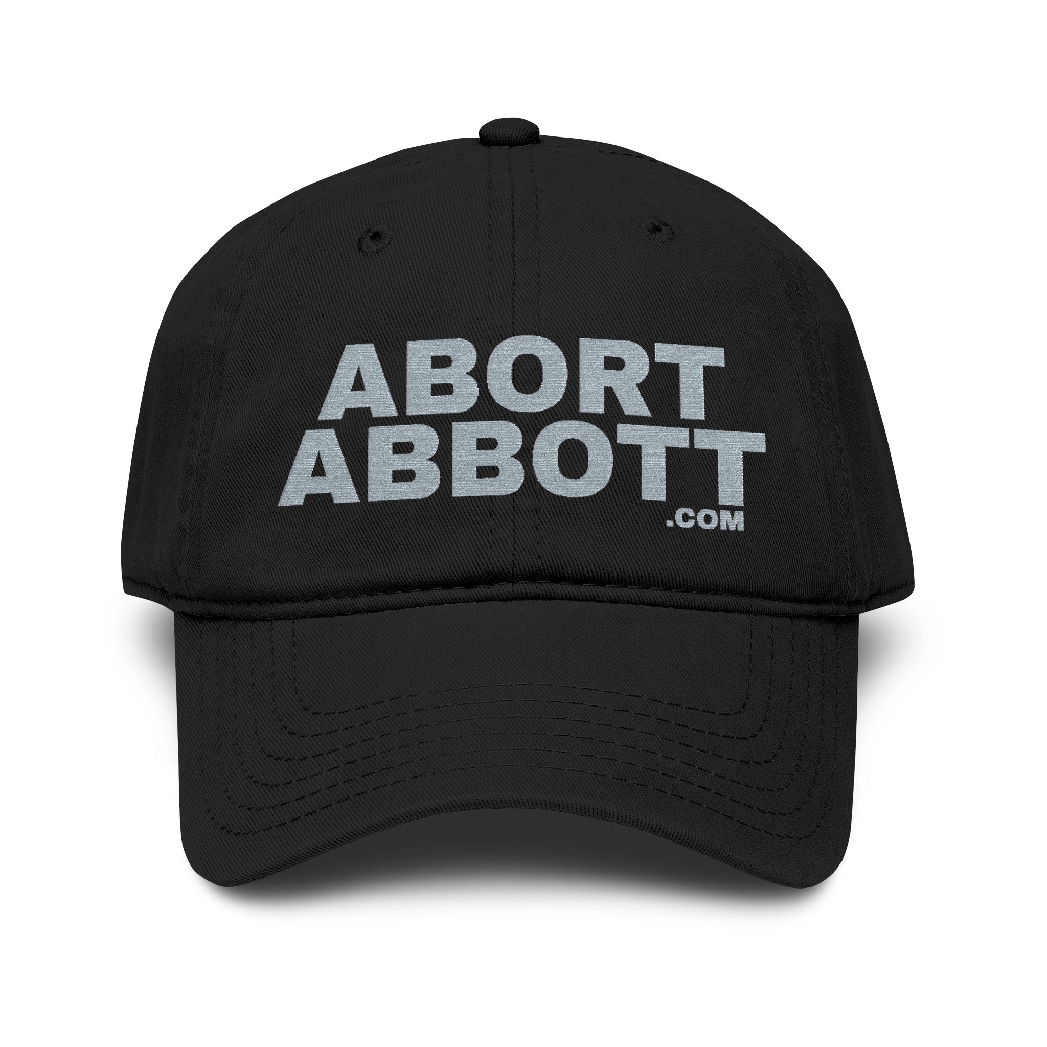 ABORT ABBOTT - Garment Washed Baseball Cap - DARK - Image 1