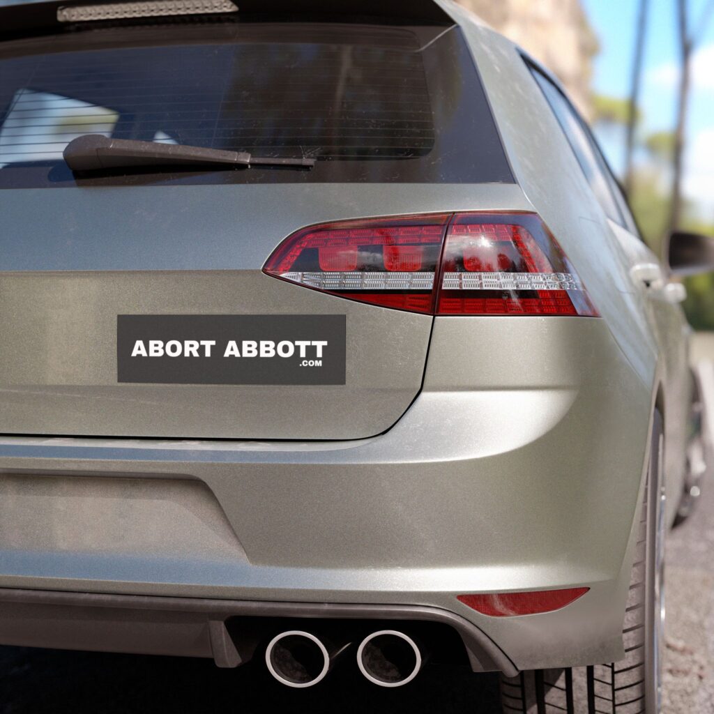 ABORT ABBOTT - Car Magnet