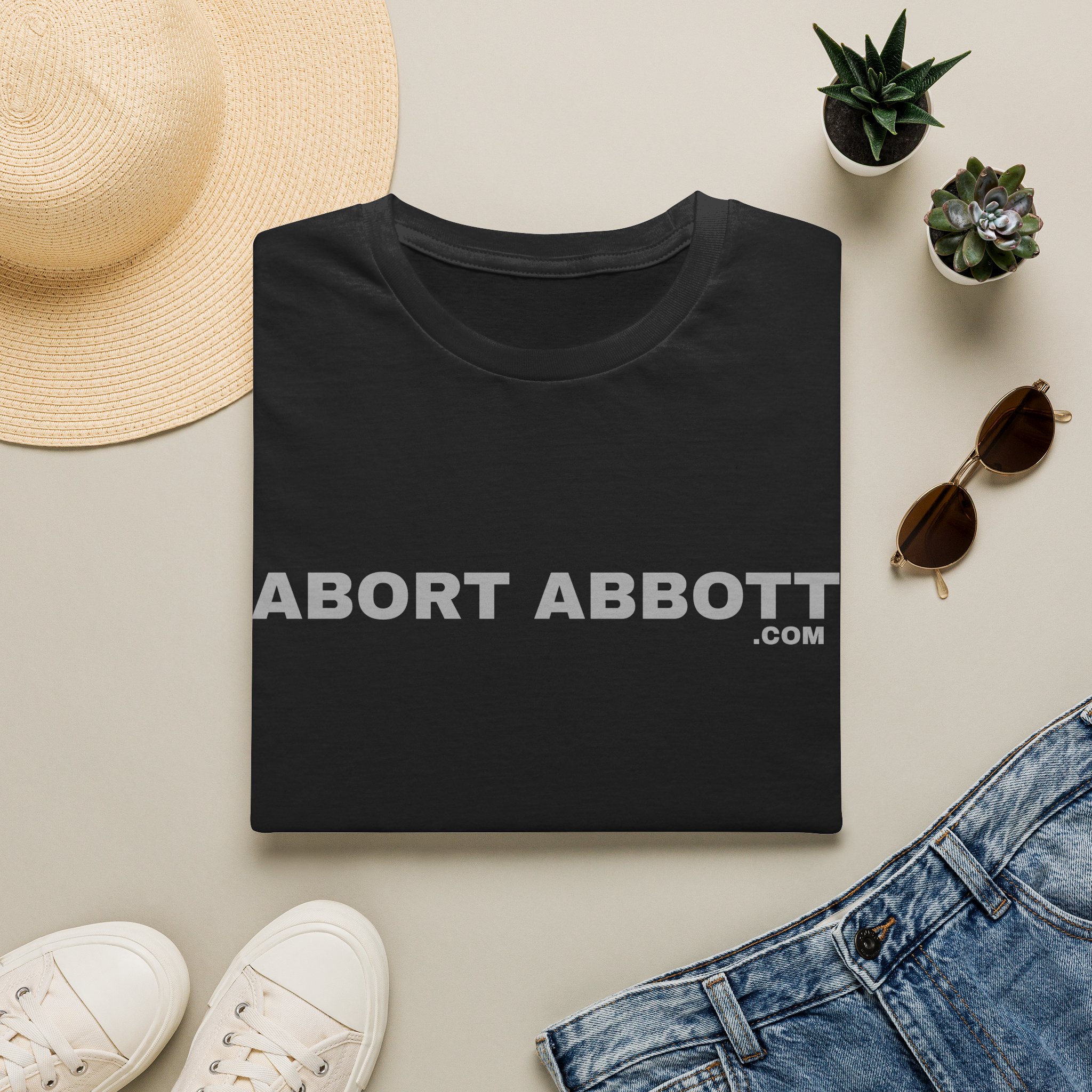 Copy of ABORT ABBOTT - Unisex Softstyle T-Shirt - DARK - Image 1